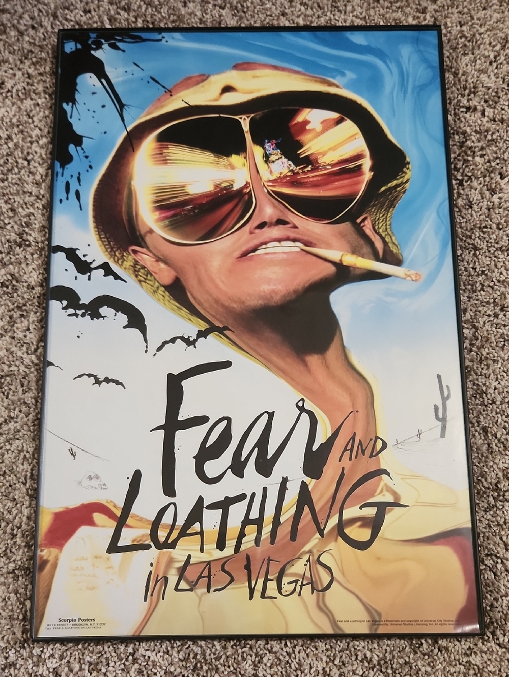 Framed Vintage Fear And Loathing In Las Vegas Movie Poster - No Show Frame 11×17